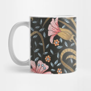 Vintage Arts and Craft Movement Floral Bush Mug